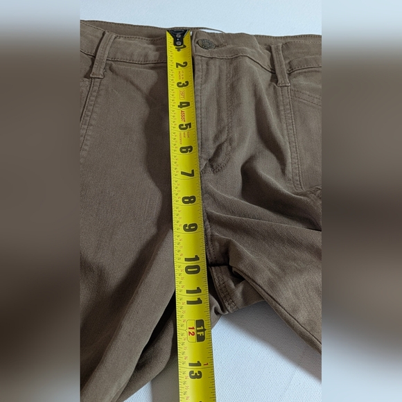 Pistola Jeans Womens Brown Moto Ankle Faux Zipper Pants Stretchy Punk Sz 29 EUC - Picture 10 of 12